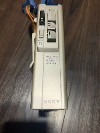 Vintage Sony WM - F1 Walkman FM Radio Cassette Player Fully 3