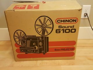 Vintage Chinon Sound 6100 8 Movie Projector W/ Microphone
