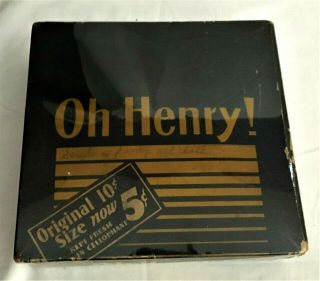 Vintage Oh Henry Candy Bar Display Box Circa 1920