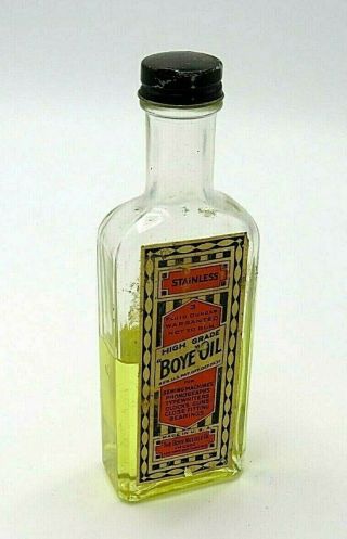 Vintage " Boye " Oil Bottle For Sewing Machines - The Boye Needle Co.