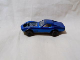 1968 Hot Wheels Custom Corvette Redline - Blue