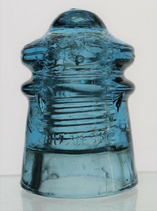 Cornflower Blue Cd 106.  1 Duquesne Glass Co.  Glass Insulator