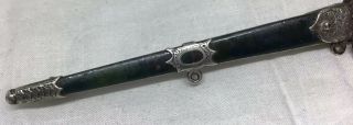 Victorian Scottish Agate Sterling Silver Sword Brooch 3