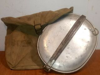 Named Ww2 Us Military Army M1919 Field Mess Kit Haversack W Meat Can