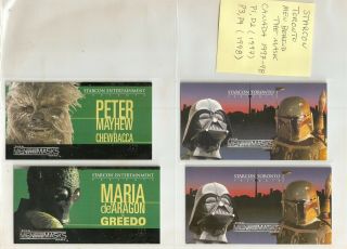 Canada Star Wars Men Behind The Mask Convention Promo Cards (p1 - P4) 1997 - 1998