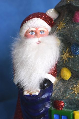 VTG Radko Ino Schaller LAST STOP Santa Claus Train Christmas Candy Container 2