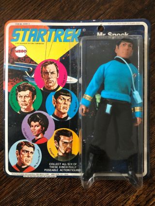 Vintage 1974 Mego Star Trek Mr Spock Action Figure Mib