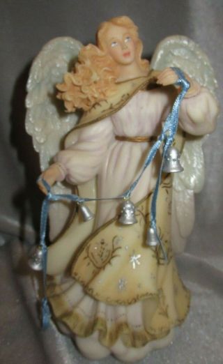 Roman Inc Seraphim Classics Angel Bells Figurine Statue Sculpture 7 " T X 4.  5w "
