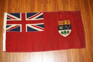 Early Canadian Red Ensign Flag 18 " X 36 " J.  J.  Turner & Sons Peterborough Ontario