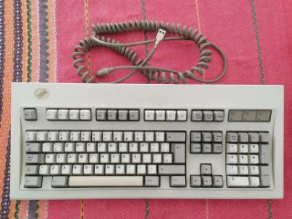 Vintage 1991 Ibm Model M 1393285 Buckling Spring Greek Keyboard Made In U.  K