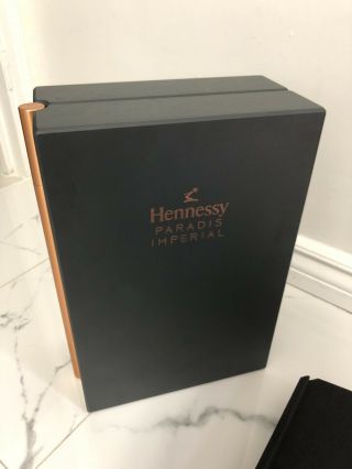 Hennessy Paradis Imperial Woden Box And Empty Bottle Luxury Brandy