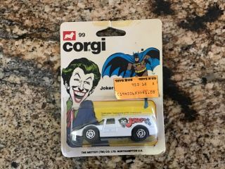 1978 Batman Corgi 99 Batman Joker Jokermobile - Dc Diecast Vintage Moc Rare