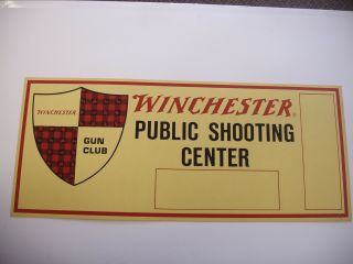 Winchester Gun Club Public Shooting Center Cardboard Display Sign