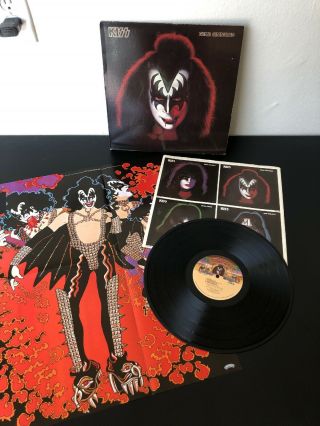 Kiss Gene Simmons 1978 Solo Vinyl Album Lp 12 " With Poster