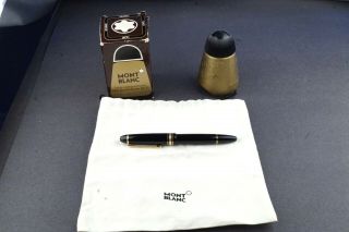 Montblanc 146 Fountain Pen 18k Gold Nib With & Ink Bottle Pn138