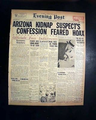 June Robles Desert Cage Tucson Az Arizona Kidnapping Case 1936 Old Newspaper