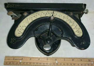 Antique American Typewriter Cast Iron Tin Writing Instrument Office Gadget Old