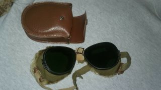 Wwii Ww2 Us Army Air Force Foster Grant Pilot Fur Lined Goggles Aviator Arctic