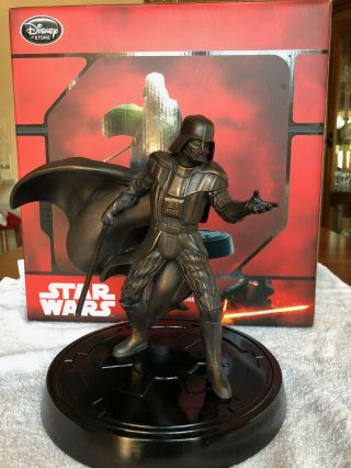 Authentic Star Wars Darth Vader Figurine Disney Store Exclusive Bronze Statue