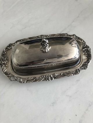 Reed & Barton King Francis Silver Plate Butter Dish