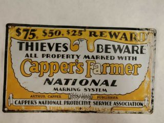 Vintage Thieves Beware Capper 