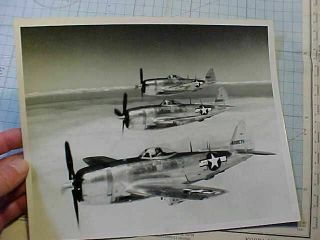 Wwii Press Photo - Trio Of P - 47 Thunderbolts In Flight