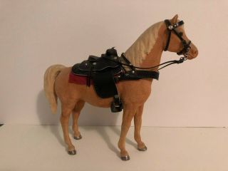 Breyer Arabian Horse Palomino Mare Flocked With Full Western Tack - One Of A Kind
