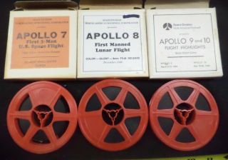 Vintage Nasa Apollo 7 8 9&10 Silent Color 8mm Film North American Rockwell Space