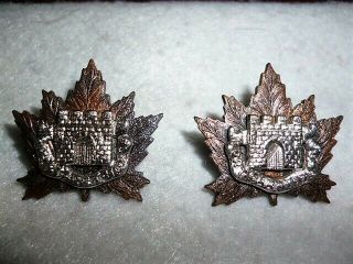 Canadian - Fort Garry Horse Collar Badge Pair - Ww2