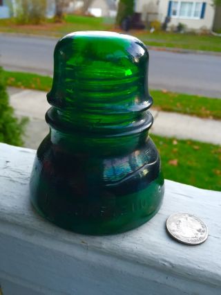 Emerald Green Insulator Emb.  Brookfield Example Look