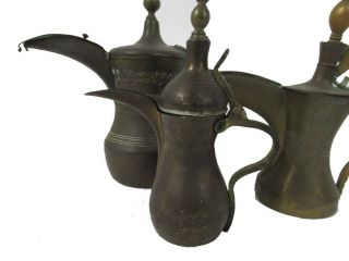 Islamic arabian 4 Dallah coffee pots - Oman Saudi Arabia middle eastern 2