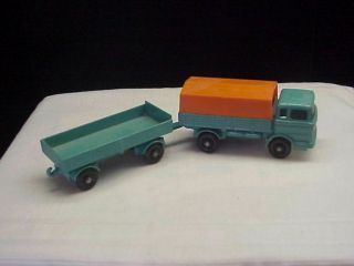 Vintage Matchbox Lesney Mercedes Truck And Trailer No 1 And No 2 Nm