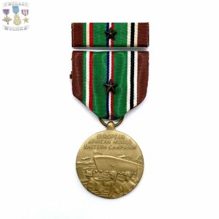 Wwii Us Army European African Middle Eastern Campaign Medal Bronze Battle Star