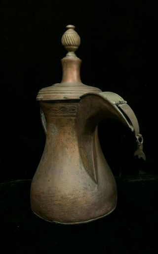 Antique Islamic Arabic Turkish Dallah Brass/Copper Coffee pot 2