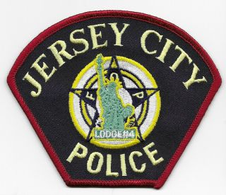 Jersey City Jersey Police Patch Fop Fraternal Order Lodge 4 Honor Guard Liberty