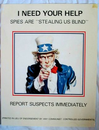Vtg Uncle Sam Propaganda Poster 