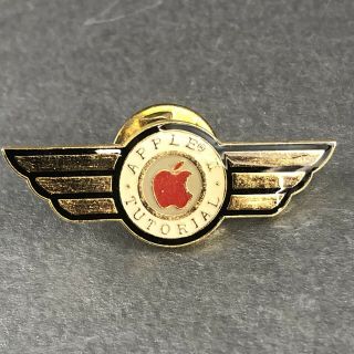 Vintage Apple Ii Tutorial Wings Lapel Hat Collectible Pin Computer