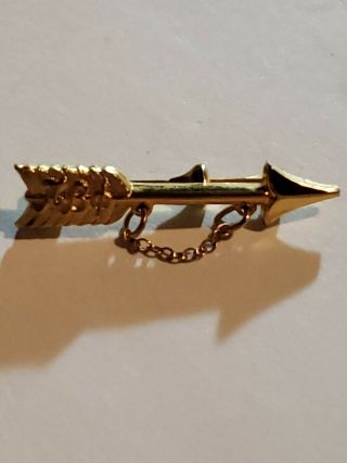Vintage Pi Beta Phi ΠΒΦ Sorority Arrow Badge Gold - Filled Lapel Pin Brooch