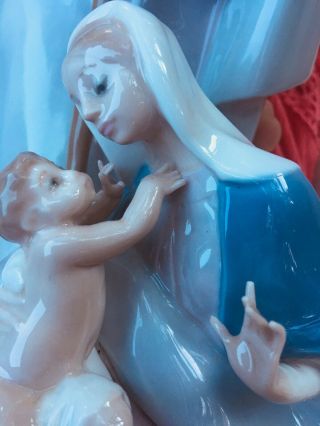 Lladro Nativity Holy " Blessed Family " Figurine Statue 1499 Joseph Mary Jesus
