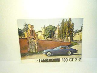 Great Vintage Prospect / Brochure Lamborghini 400 Gt 2,  2