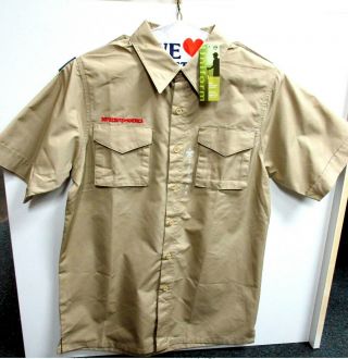 S/s Official Boy Scout Uniform Shirt - Size Adult Small Men 