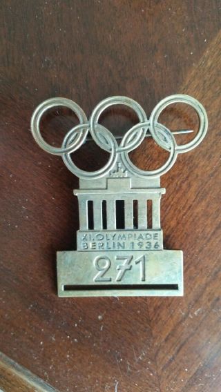 Olympic Games 1936 Berlin Participant Badge Low Number