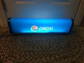 Pepsi Cola Light Up Sign Mounted Double Sided
