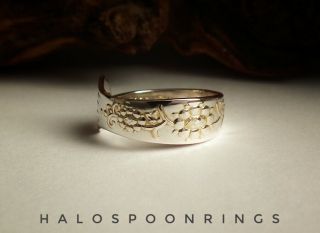 Pretty Norwegian Silver Spoon Ring Magnus Aase Only One - Christmas Gift Idea