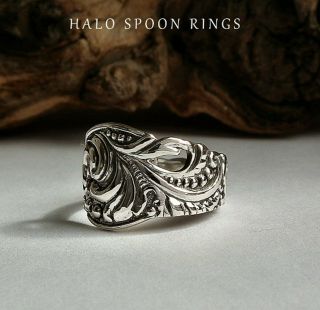 Pretty Swedish Silver Spoon Ring With Pierced Detail A Perfect Christmas Gift