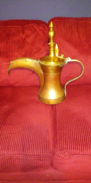 Massive 20 " Antique Brass Copper Bedouin Dallah Coffee Oman 1900