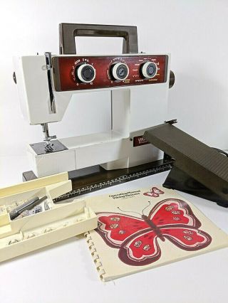 Vintage Viking Husqvarna 5610 Sewing Machine With Booklet,  Great