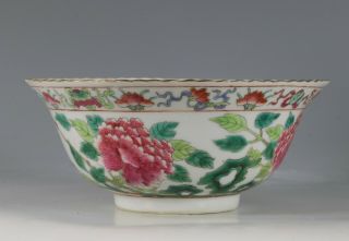 A Straits Chinese Famille Rose Nonya Peranakan Bowl L19thc