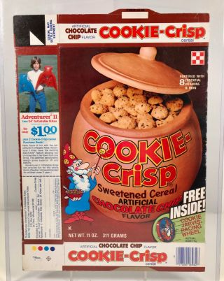 Vintage Ralston Cookie Crisp Cereal Box Kids Food Packaging Advertising Wizard