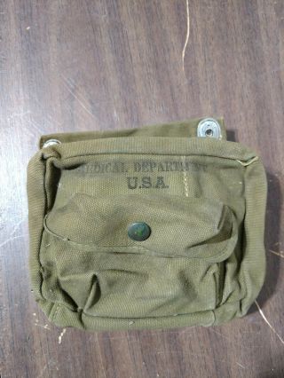 Wwii Us Aeronautic First Aid Kit Pouch Second Pattern Medical Department Usa Nos